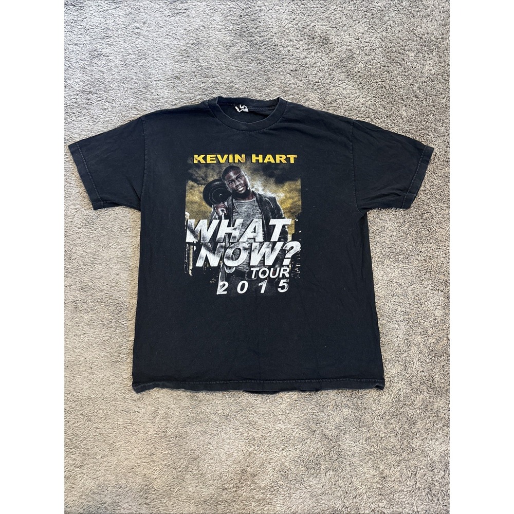 Rare 2014-15 Kevin Hart "What Now Tour" Double Sided Graphic T-Shirt Size XL
